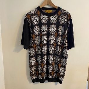 prestige original shirt men's size Large Short sleeve multi color print